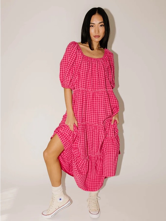 shopzoco Dresses & Skirts - DayMaker Dress PINK GINGHAM *ZOCO EXCLUSIVE*